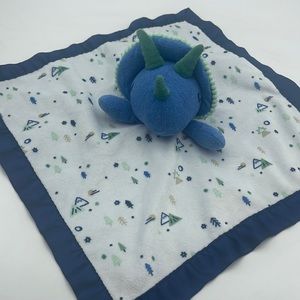 Cloud Island Dinosaur Lovey Security Toy Plush Satin Trim